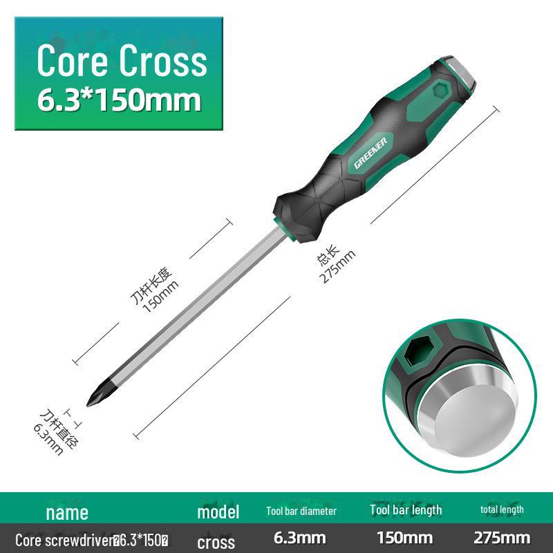 Набор промышленных отверток Green Forest Master с плоской головкой и крестовой головкой