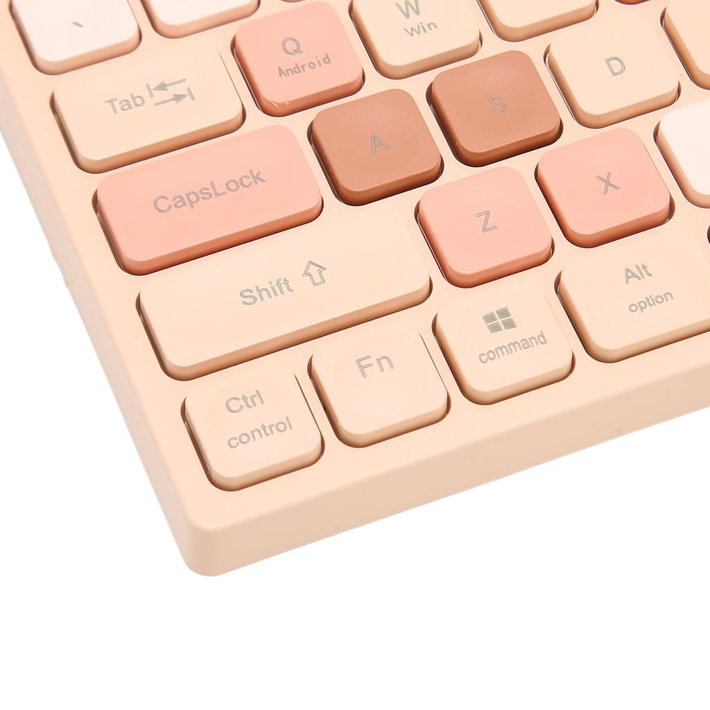 Keyboard Mouse Combo 2.4G Wireless Round Keycaps Ergonomic Type C   Keyboard and Mouse for Phone Tablet  