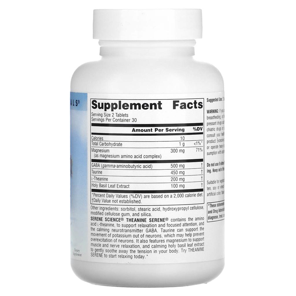 Serene Science, Theanine Serene, 60 tablets