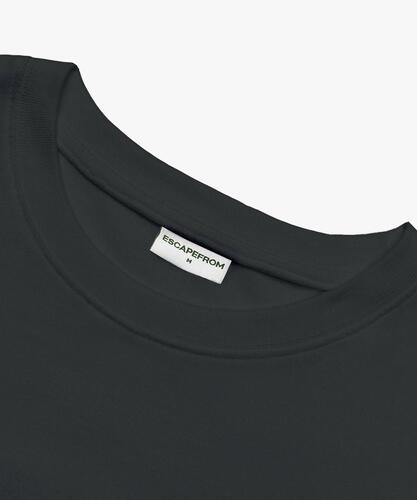 ESCAPEFROM Home Protector Print Oversized Short Sleeve T-Shirt Charcoal
