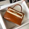 New Second-generation Crocodile Pattern Versatile Mini Small Square Women's Bag Single Shoulder Diagonal Cross Hand-held Casual