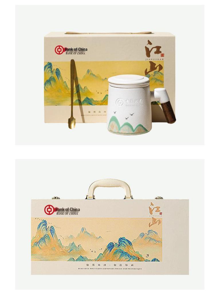 Керамический набор кружек для офиса - Сувенир для сотрудников с логотипом для ежегодных деловых встреч и корпоративных подарков