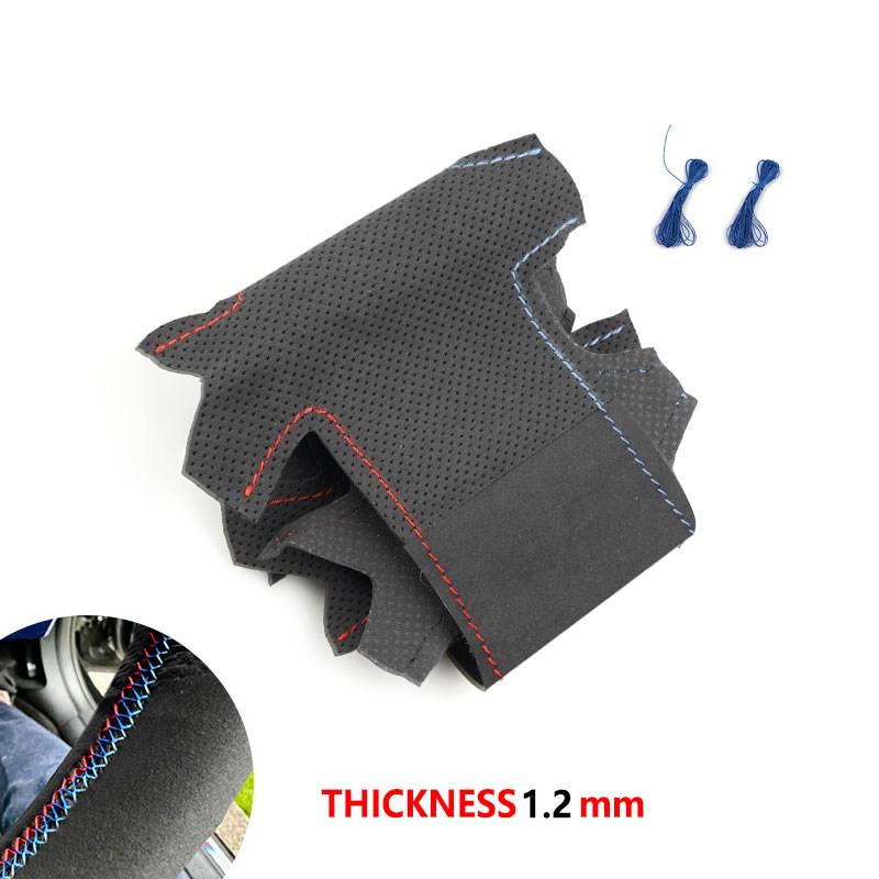 Car Steering Wheel Suede Perforated Leather Cover Trim For BMW M Sport F30 F32 F34 F36 F20 F45 F10 F12 F48 F25 F26 F15 F16
