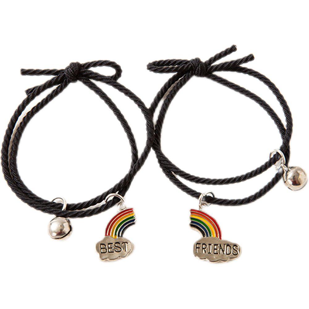 Подвеска из веревки для волос, плетеная веревка, лучшие браслеты для друзей, повязки для волос, браслеты, украшения Радуга
