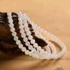 Унисекс Браслет из Белого Нефрита и Стекла: Элегантный, Нишевый Дизайн для Пар