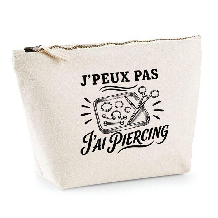 Trousse de toilette - PLANETEE - J'peux pas minimaliste - Beige - 100% coton - 3 L