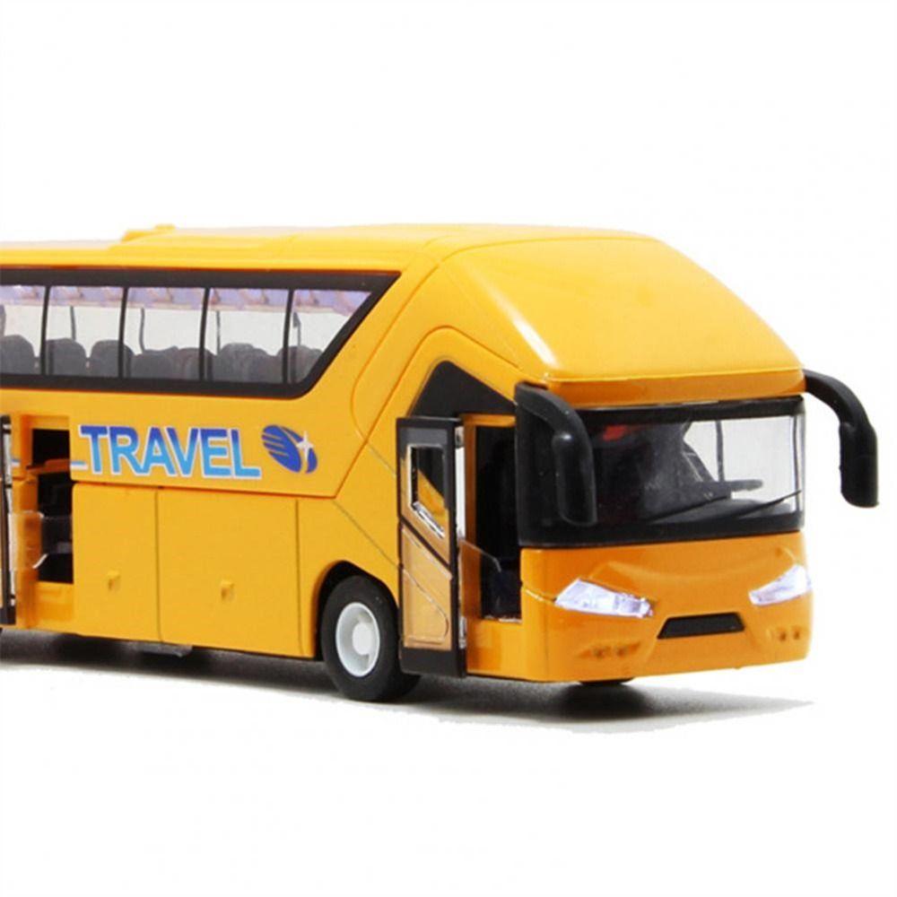 Car Bus Model FLashing With Music Long-distance Bus Double Decker Bus Bus Model Car Toy Bus Toy