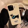 Cute Embroidered Dachshund Dog 17pro Max Apple 16 Mobile Phone Case Three dimensional Silicone Iphone14 Suitable for 13