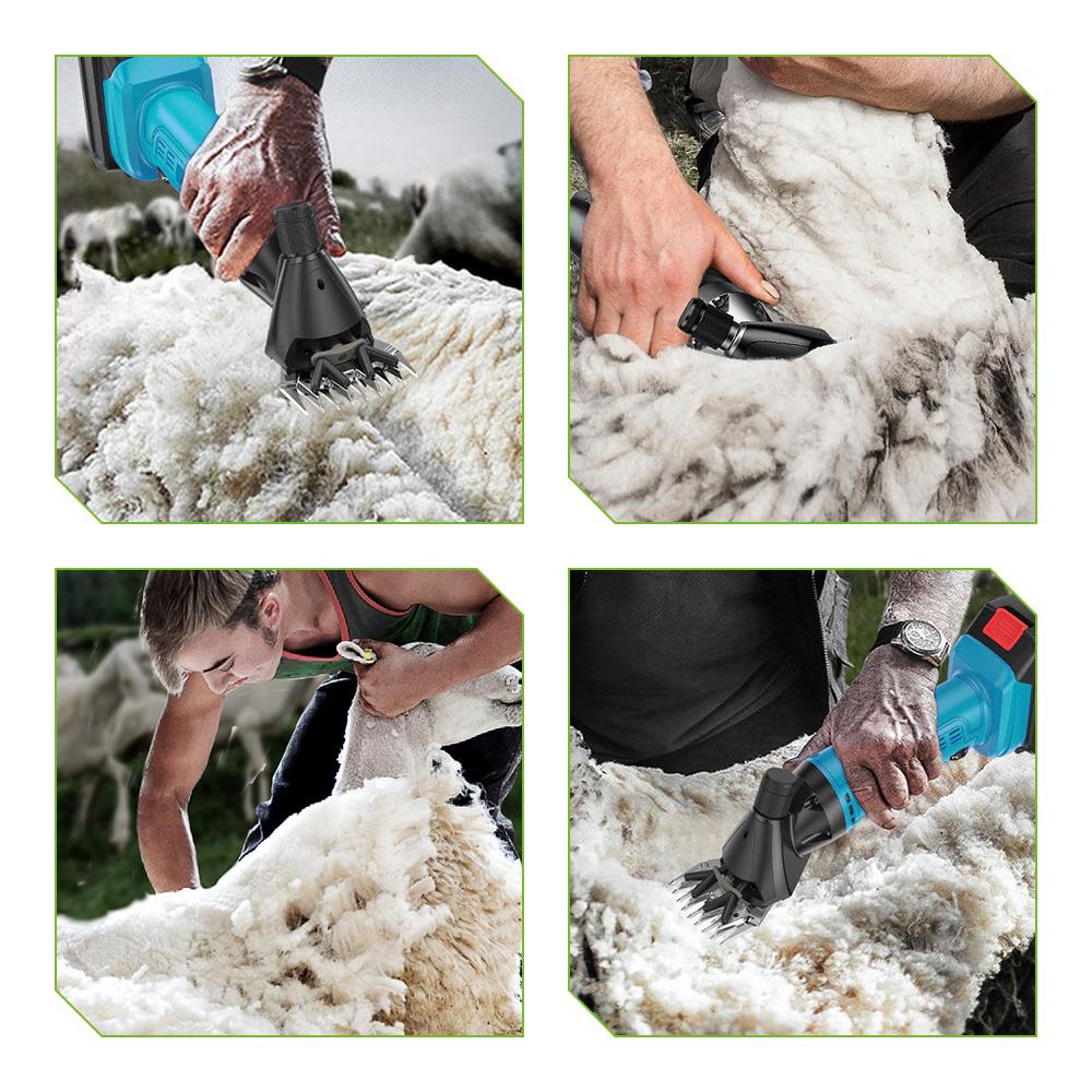 ONEGREEN 6-скоростные беспроводные электрические ножницы для овец, 13 зубцов, электрический секатор, машинка для стрижки шерсти и овец, аккумулятор Makita 18 В