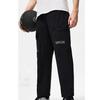 Li Ning Letter Print Drawstring Cuffed Knit Sports Pants Men Bottoms Black AYKT761-1