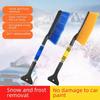 Multi-functional Snow Removal Tool: Long-handle Snow Shovel, Scraper, and Brush for Winter. Efficiently Defrosts Without Damaging Car.