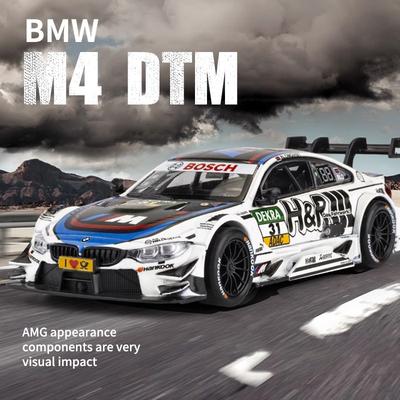 1:24 BMW M4 DTM M Power Сплав Металл Литой Модель Автомобиля Гоночная Серия Звук и Свет Праздничные Подарки С Мальчиками Спорт на Открытом Воздухе Коллекционировать