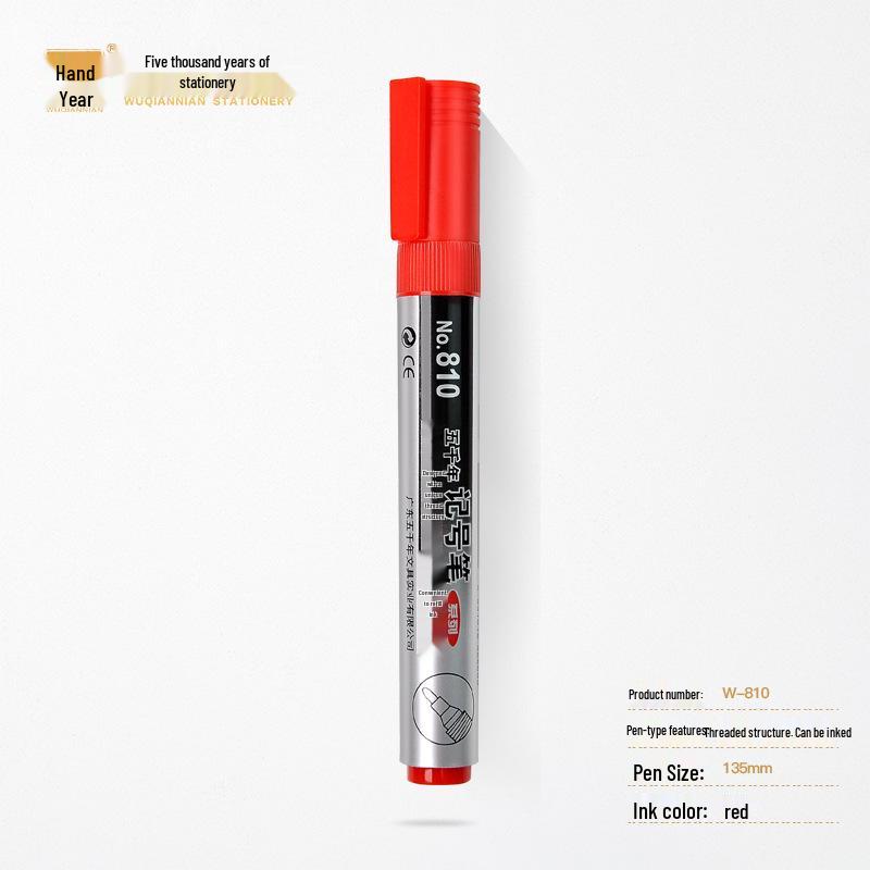 5000 Year Red Quick-Drying Waterproof Oil-Based Marker Pen, Non-Erasable with Logo Printing