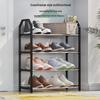 Four-Layer Ladder Shoe Rack for Home: Space-Saving Storage for Entryway, Dorm, Bedroom, or Balcony.