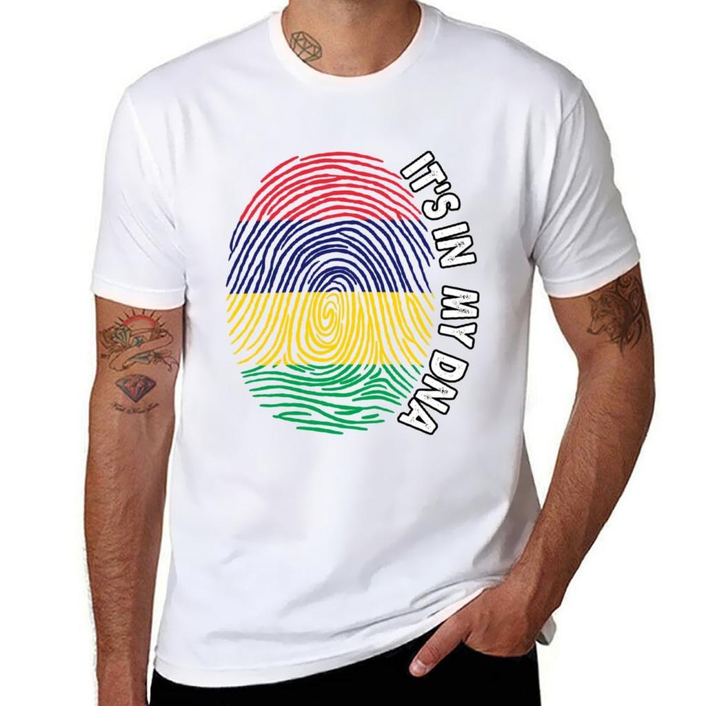 Its In My Dna Born In Mauritius Funny Vintage Dna Mauritius Its In My Dnamauritian Flag Roots Mauritius Gift Fl Tshirt