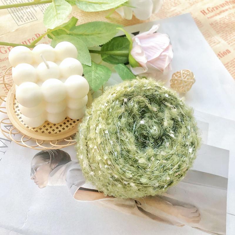 50g/Roll Knitting Wool Crocheting Glitter Mohair Yarn Colorful DIY Soft Hand Woven Hand Mixed Thread Accessories