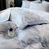 Ice Silk Jacquard Bedding Set Four-piece Set Silk Skin-friendly and Silky High-end Bed Sheet Quilt Cover Pillowcase