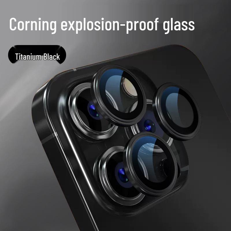 Защитное кольцо для камеры iPhone 16 Pro Max с пленкой для линз 'Eagle Eye', Совместимо с iPhone 14/15.
