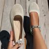 Spring and Autumn New Fashion Round Head Solid Light Mesh Breathable Large Shallow Women's Flat Shoes Single Shoes