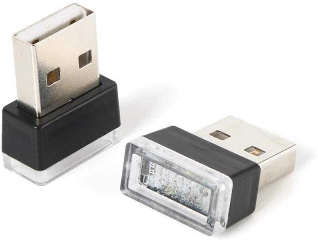 Audiophan USB Lights for Car Car Interior Lighting Illumination LED Blue 2 Pack