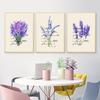 Скандинавская лавандовая картина на холсте, английская комбинация, декоративная модульная Настенная картина для гостиной, домашний декор, постер HD2773