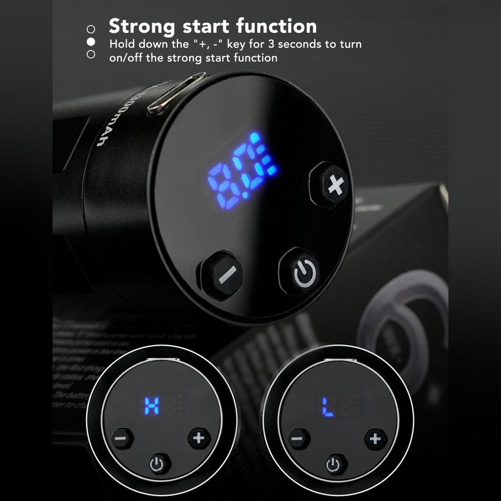 Беспроводной блок питания для тату DC интерфейс емкость 1300 мАч светодиодный экран алюминиевый сплав USB Type C аккумулятор для тату-машинки