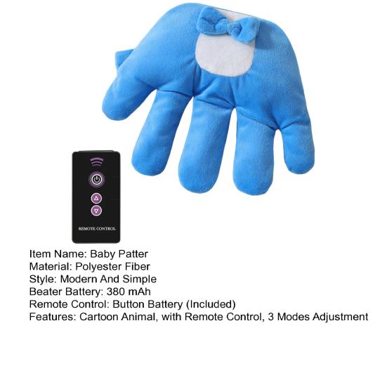 Подушка для сна с похлопыванием для снятия беспокойства, успокаивающая подушка для сна малыша с дистанционным управлением, 3 режима регулировки, игрушка для похлопывания ребенка