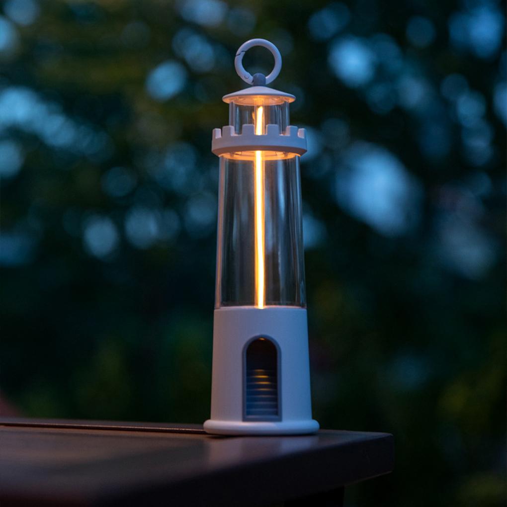 Portable Lighthouse Moon Projection Night Light For Camping Creative Desktop Decoration Gift