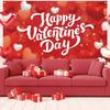 115cmx180cm Red Love Heart Background Romantic Happy Valentine's Day Banner  Photo Booth