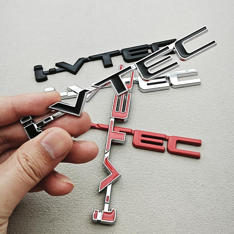 3D Metal i-IVTEC Logo Emblem Badge Decals Car Sticker For Honda City cb400 i-VTEC vfr800 Civic Accord Odyssey Spirior CRV SUV akp256