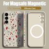 Магнитный чехол для Samsung Galaxy S24 FE S25 S24 S23 S22 Ultra S21 Plus Рождественский узор Для Magsafe Беспроводная зарядка Чехол для телефона