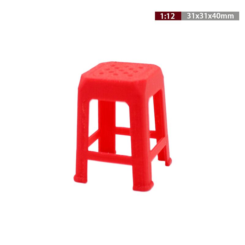 1шт. Игрушка для гостиной 1:12 Мини-кукольный домик Моделирование Пластиковый Табурет Маленький Стул Модель Кукольный Дом Мебель Аксессуары Украшения