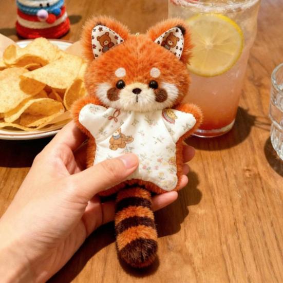 Набор для создания плюшевой игрушки енота своими руками Мягкая ткань и наполнитель Создайте свою собственную игрушку для обнимания для украшения брелка для ключей автомобиля Креативный подарок для друзей, пар