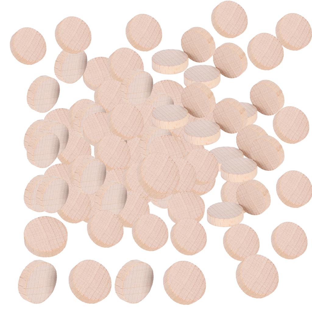 Beech Unfinished Wood Slice DIY Crafts Round Wood Discs Chip Accessory 100pcs X 3 Bags2cm