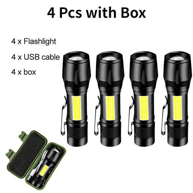 Portable Mini Led Flashlight Rechargeable Zoom LED Flashlight XP-G Q5 Flash Light Torch Lantern 3 Lighting Modes Camping Light