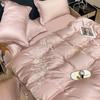 Washed Ice Silk Embroidered Snow Lotus Tencel Four-piece Set Cool Quilt Cover Bed Sheet