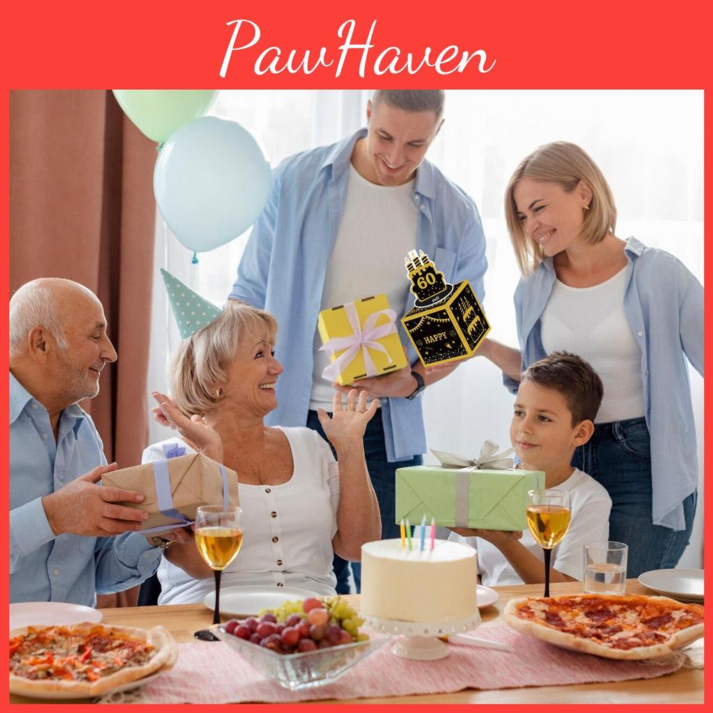 Party Gold Black Gift Box Suitable For Childrens Birthday Celebrations Gifts And