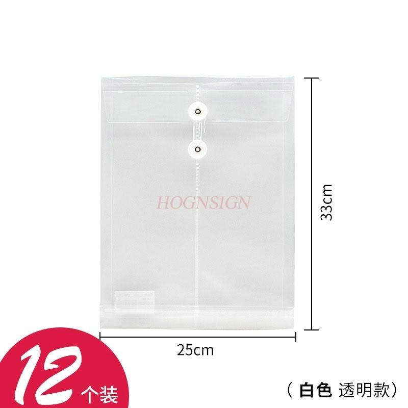 File bag A4 folder, data bag, paper storage bag, office file zipper bag, transparent waterproof bag