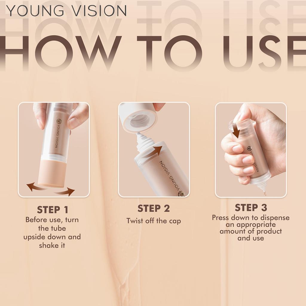 Detachable Bottom Press Liquid Foundation Matte Control Oil Full Coverage Non-removable Waterproof Face Base Makeup