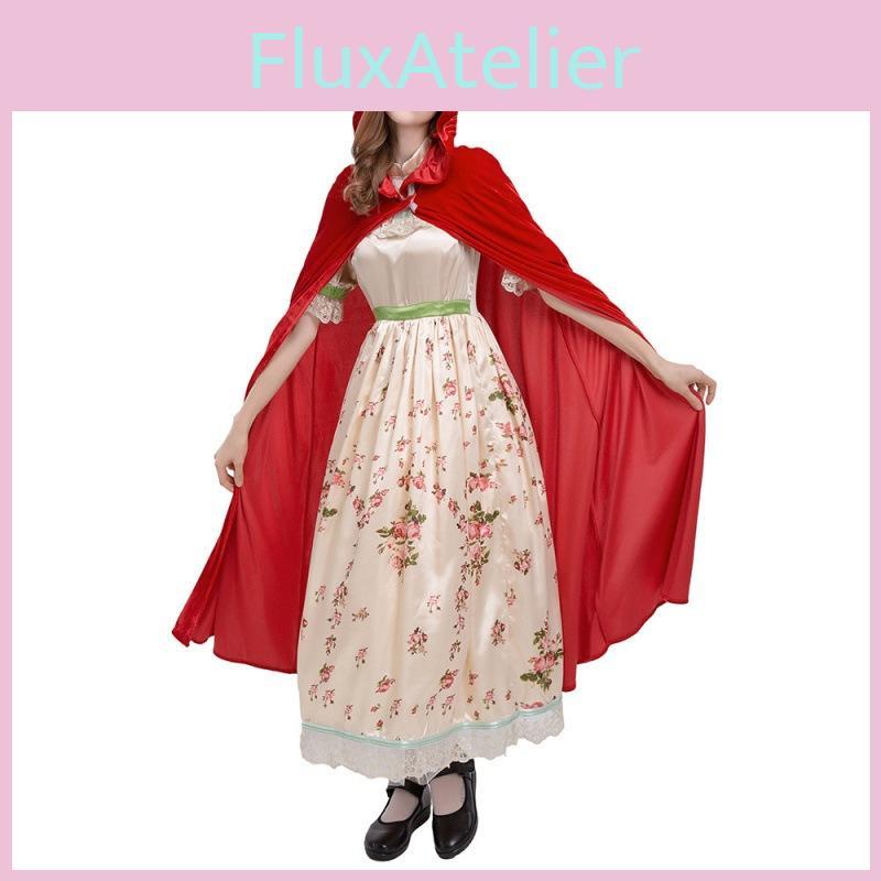 Элегантный костюм Красной Шапочки для женщин, косплей, платье сказочного персонажа