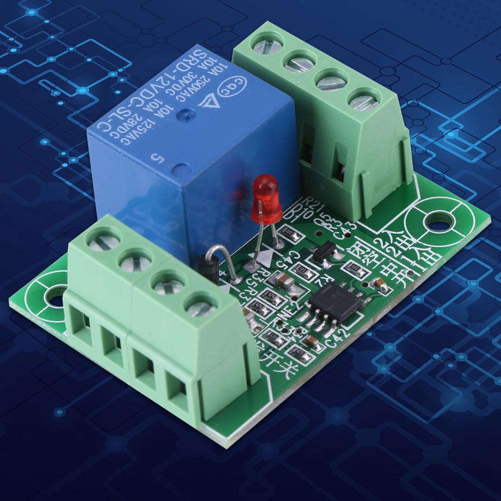 Trigger Relay, Single Channel Bistable 12V,Circuit Trigger Relay Control Module 10A 250VAC, PC Board Relays
