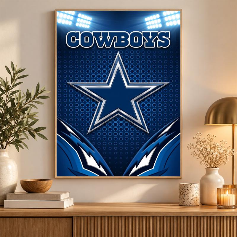 Dallas Cowboys Diamond Painting Kit 5D Full Drill DIY Diamond Mosaic Wall Art Home Decor