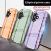 Золотисто-оранжевая рамка Для iPhone 17 16 15 14 13 Plus 12 mini 11 Pro Max XR Xs Max X 7 8 6S 22 20 Эллиптический стеклянный чехол для телефона