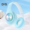Wireless Headphones with RGB Breathing Light Stable Connection Low Latency Noise Reduction Deep Bass Bluetooth-compatible Over-Ear Headphones
