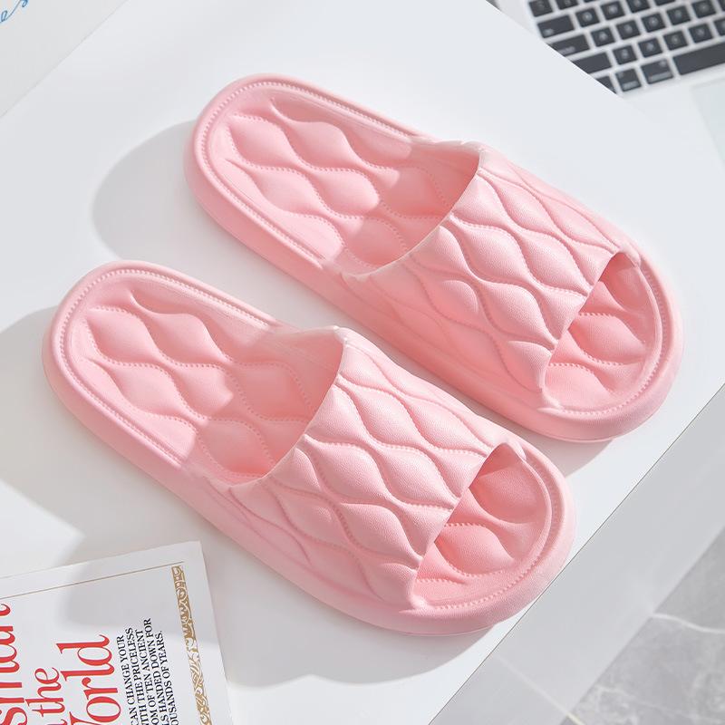 Тапочки женские домашние парные гостиничные для ванной комнаты нескользящие с толстой подошвой массажные комнатные летние прохладные тапочки мужские