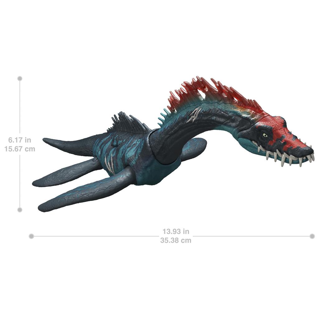 Mattel Jurassic World Big Styxosaurus Dinosaur Figure for Moving Approximately Ages 4 and JCL72 Action! Kids, Large, Figure, 37.8cm Long, Up, Green,