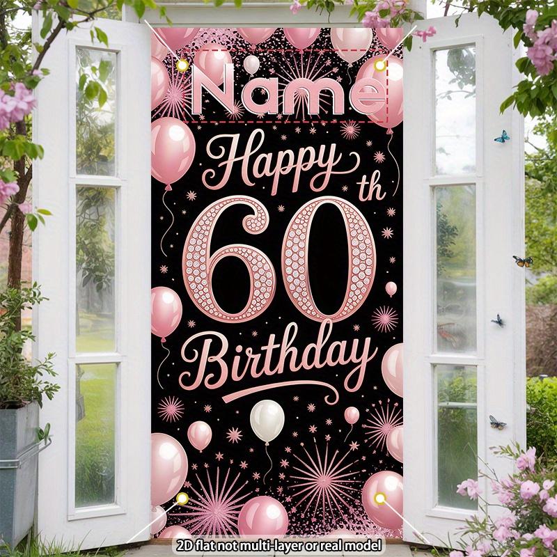 Happy 70th Birthday Door Curtain Balloon Accent Sturdy Ideal Polyester Home Decor