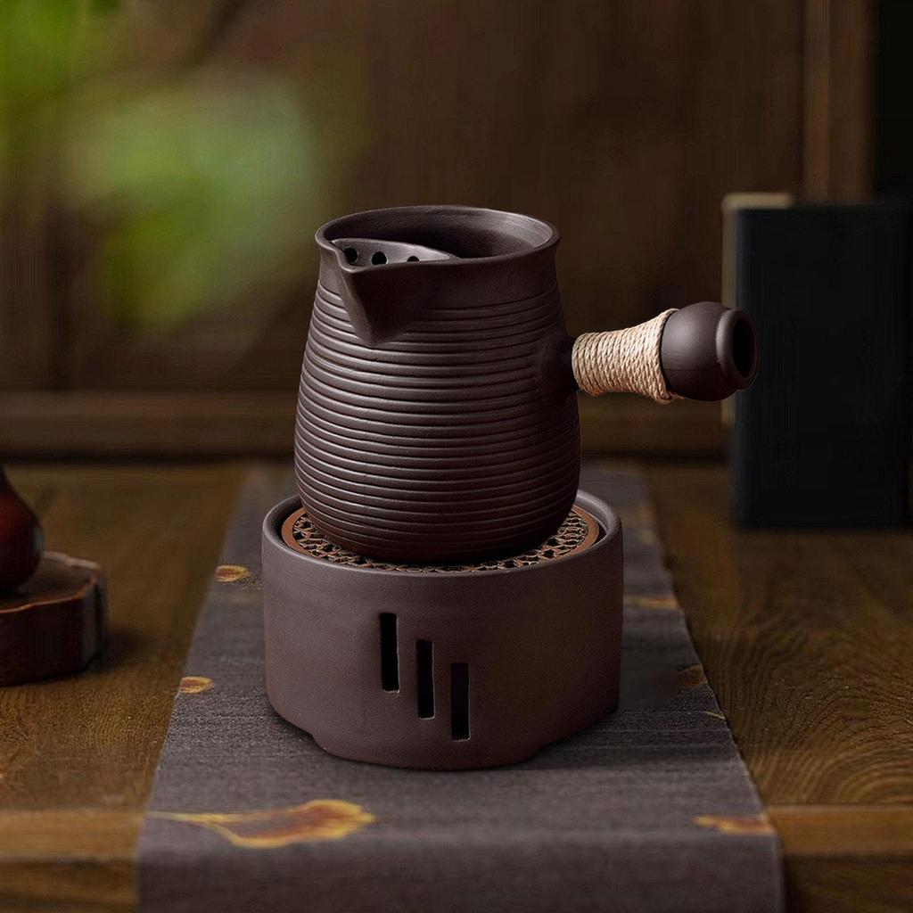 Керамический чайник прочный с боковой ручкой для пикника, походов, подарок для любителей чая