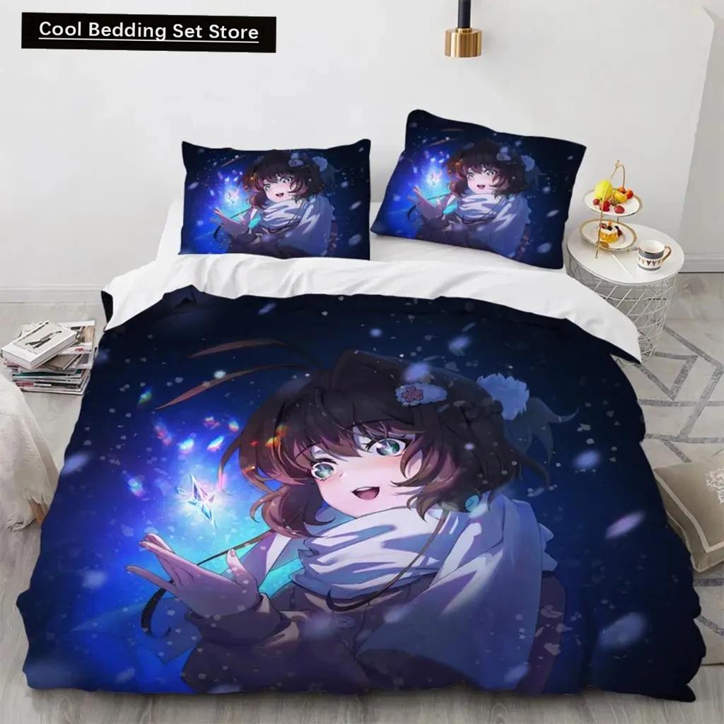 Комплект постельного белья «Аниме Cardcaptor Sakura», пододеяльник, одеяло, комплект постельного белья, наволочка, размер King Queen Twin для мальчиков и девочек для взрослых