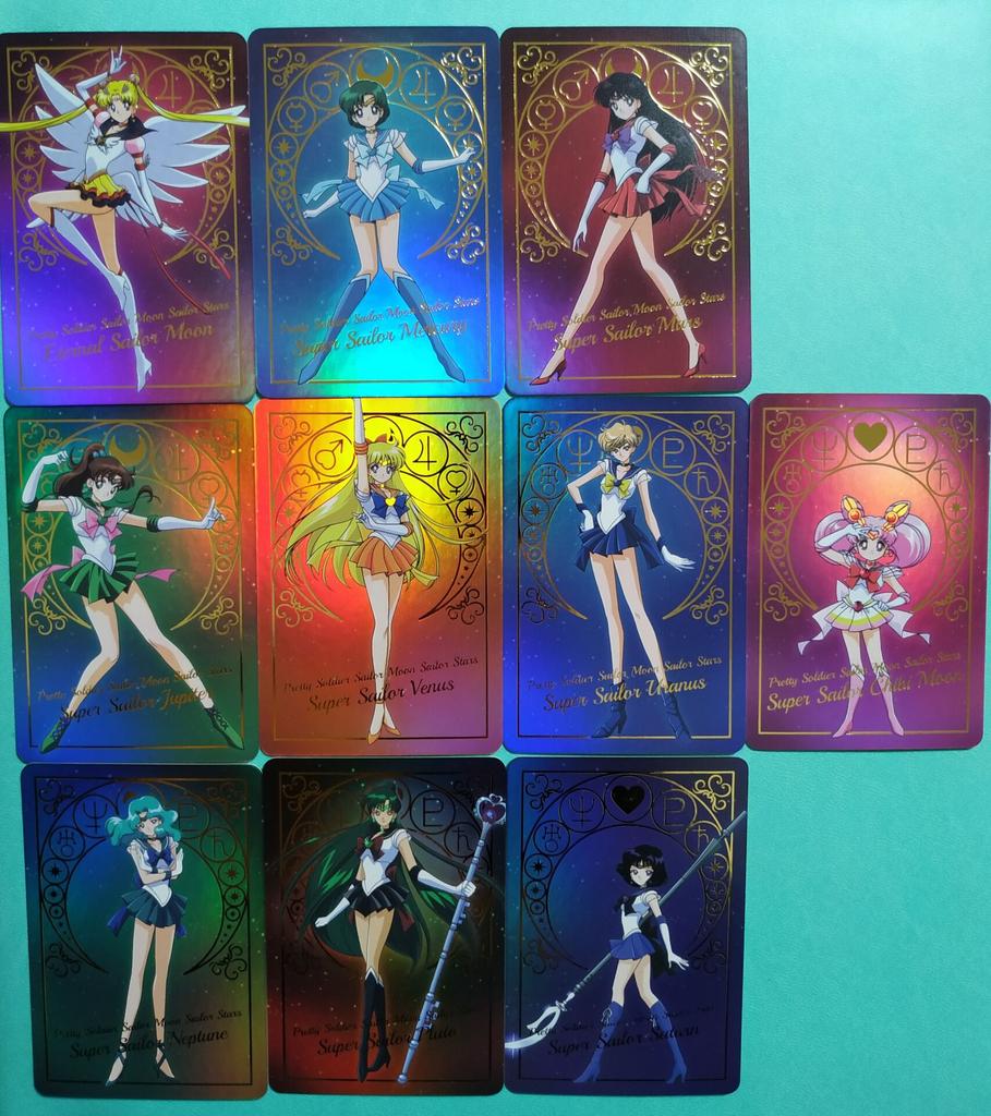Diy 20pcs/set Sailor Moon Gilding Self Control Collect Signature Trading Flash Card Anime Cartoon Christmas Gift